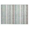 Piper Looms Chantille Stripes ACN2122 Teal Machine Washable Area Rug Scatter Main Image