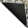 Piper Looms Chantille Ethnic ACN2123 Black Machine Washable Area Rug Backing Image