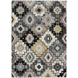 Piper Looms Chantille Ethnic ACN2123 Black Machine Washable Area Rug main image
