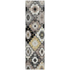 Piper Looms Chantille Ethnic ACN2123 Black Machine Washable Area Rug Runner Main Image