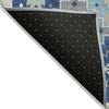 Piper Looms Chantille Ethnic ACN2123 Blue Machine Washable Area Rug Backing Image