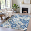 Piper Looms Chantille Ethnic ACN2123 Blue Machine Washable Area Rug Lifestyle Image Feature