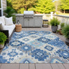 Piper Looms Chantille Ethnic ACN2123 Blue Machine Washable Area Rug Outdoor Lifestyle Image Feature