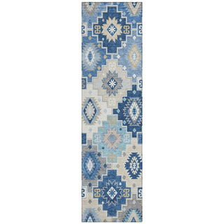 Piper Looms Chantille Ethnic ACN2123 Blue Machine Washable Area Rug Runner Main Image