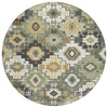 Piper Looms Chantille Ethnic ACN2123 Fern Machine Washable Area Rug Round Main Image