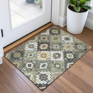 Piper Looms Chantille Ethnic ACN2123 Fern Machine Washable Area Rug Scatter Lifestyle Image Feature