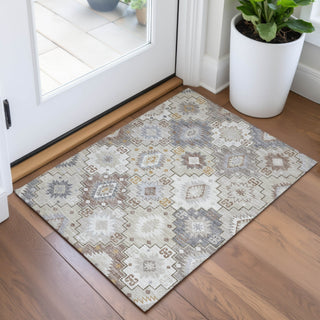 Piper Looms Chantille Ethnic ACN2123 Ivory Machine Washable Area Rug Scatter Lifestyle Image Feature
