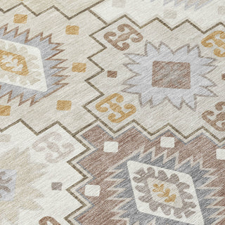 Piper Looms Chantille Ethnic ACN2123 Ivory Machine Washable Area Rug Swatch Image
