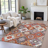 Piper Looms Chantille Ethnic ACN2123 Paprika Machine Washable Area Rug Lifestyle Image Feature