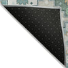 Piper Looms Chantille Ethnic ACN2123 Teal Machine Washable Area Rug Backing Image