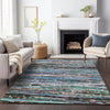 Piper Looms Chantille Stripes ACN2125 Blue Machine Washable Area Rug Lifestyle Image Feature