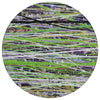 Piper Looms Chantille Stripes ACN2125 Green Machine Washable Area Rug Round Main Image