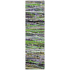 Piper Looms Chantille Stripes ACN2125 Green Machine Washable Area Rug Runner Main Image