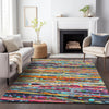 Piper Looms Chantille Stripes ACN2125 Orange Machine Washable Area Rug Lifestyle Image Feature