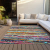 Piper Looms Chantille Stripes ACN2125 Orange Machine Washable Area Rug Outdoor Lifestyle Image Feature