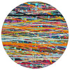 Piper Looms Chantille Stripes ACN2125 Orange Machine Washable Area Rug Round Main Image