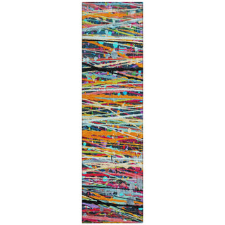 Piper Looms Chantille Stripes ACN2125 Orange Machine Washable Area Rug Runner Main Image