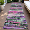 Piper Looms Chantille Stripes ACN2125 Pink Machine Washable Area Rug Runner Outdoor Lifestyle Image Feature