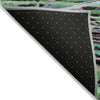 Piper Looms Chantille Stripes ACN2125 Teal Machine Washable Area Rug Backing Image
