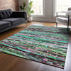 Piper Looms Chantille Stripes ACN2125 Teal Machine Washable Area Rug Lifestyle Image Feature