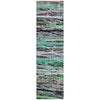 Piper Looms Chantille Stripes ACN2125 Teal Machine Washable Area Rug Runner Main Image