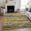 Piper Looms Chantille Stripes ACN2126 Brown Machine Washable Area Rug Lifestyle Image Feature