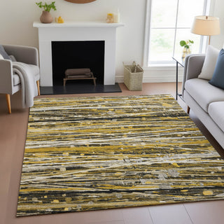 Piper Looms Chantille Stripes ACN2126 Brown Machine Washable Area Rug Lifestyle Image Feature