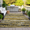 Piper Looms Chantille Stripes ACN2126 Brown Machine Washable Area Rug Outdoor Lifestyle Image Feature