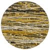 Piper Looms Chantille Stripes ACN2126 Brown Machine Washable Area Rug Round Main Image