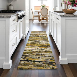 Piper Looms Chantille Stripes ACN2126 Brown Machine Washable Area Rug Runner Lifestyle Image Feature