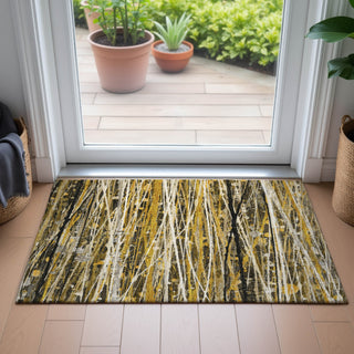 Piper Looms Chantille Stripes ACN2126 Brown Machine Washable Area Rug Scatter Lifestyle Image Feature