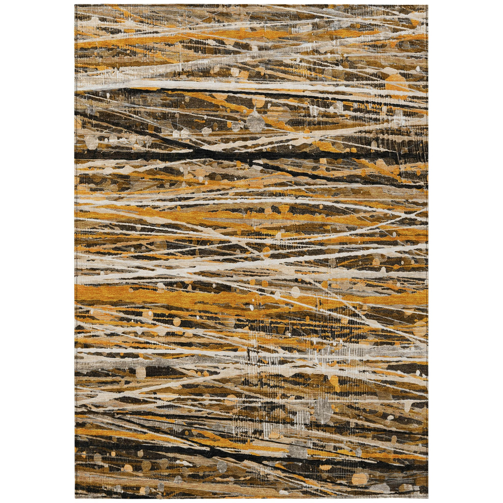 Piper Looms Chantille Stripes ACN2126 Copper Machine Washable Area Rug main image