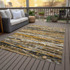Piper Looms Chantille Stripes ACN2126 Copper Machine Washable Area Rug Outdoor Lifestyle Image Feature