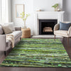 Piper Looms Chantille Stripes ACN2126 Green Machine Washable Area Rug Lifestyle Image Feature