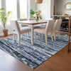 Piper Looms Chantille Stripes ACN2126 Purple Machine Washable Area Rug Lifestyle Image Feature