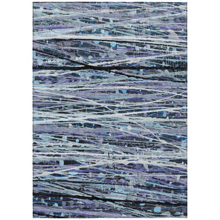 Piper Looms Chantille Stripes ACN2126 Purple Machine Washable Area Rug main image