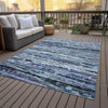 Piper Looms Chantille Stripes ACN2126 Purple Machine Washable Area Rug Outdoor Lifestyle Image Feature