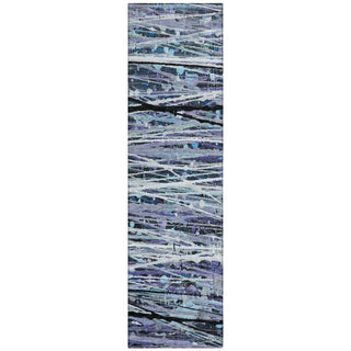 Piper Looms Chantille Stripes ACN2126 Purple Machine Washable Area Rug Runner Main Image