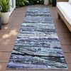 Piper Looms Chantille Stripes ACN2126 Purple Machine Washable Area Rug Runner Outdoor Lifestyle Image Feature