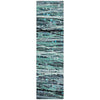 Piper Looms Chantille Stripes ACN2126 Teal Machine Washable Area Rug Runner Main Image