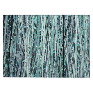 Piper Looms Chantille Stripes ACN2126 Teal Machine Washable Area Rug Scatter Main Image
