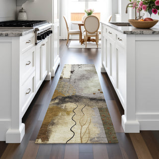 Piper Looms Chantille Modern ACN2127 Chocolate Machine Washable Area Rug Runner Lifestyle Image Feature