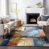 Piper Looms Chantille Modern ACN2127 Copper Machine Washable Area Rug Lifestyle Image Feature