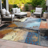 Piper Looms Chantille Modern ACN2127 Copper Machine Washable Area Rug Outdoor Lifestyle Image Feature