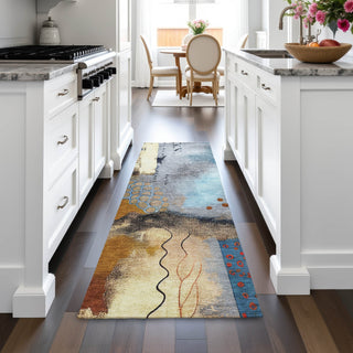 Piper Looms Chantille Modern ACN2127 Copper Machine Washable Area Rug Runner Lifestyle Image Feature