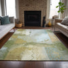 Piper Looms Chantille Modern ACN2127 Green Machine Washable Area Rug Lifestyle Image Feature
