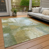 Piper Looms Chantille Modern ACN2127 Green Machine Washable Area Rug Outdoor Lifestyle Image Feature