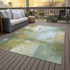 Piper Looms Chantille Modern ACN2127 Green Machine Washable Area Rug Outdoor Lifestyle Image Feature