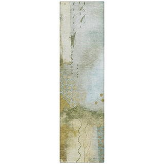 Piper Looms Chantille Modern ACN2127 Green Machine Washable Area Rug Runner Main Image