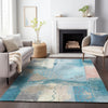 Piper Looms Chantille Modern ACN2127 Teal Machine Washable Area Rug Lifestyle Image Feature